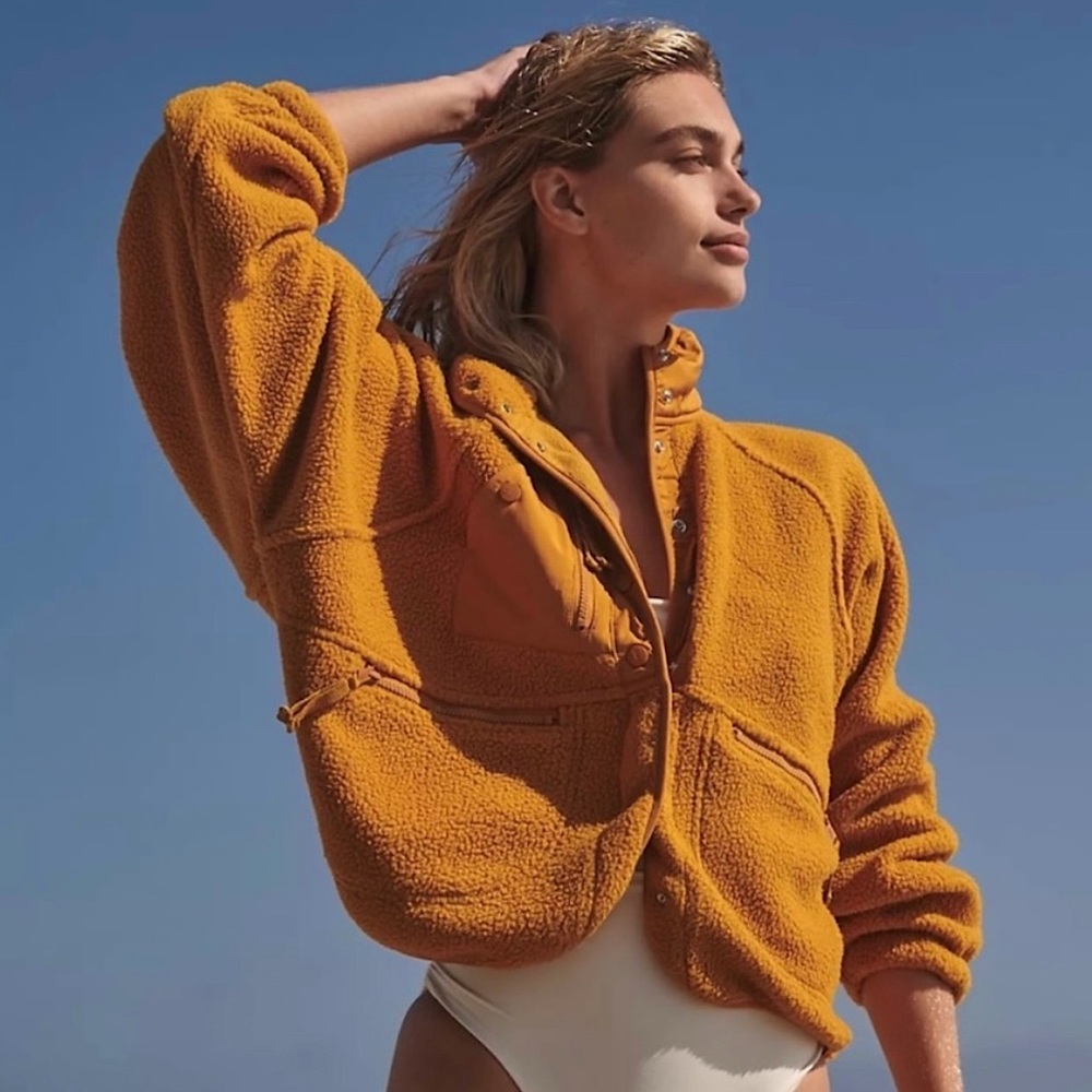 NEW Free People Hit The Slopes Fleece Jacket